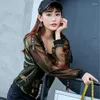 Kvinnors jackor rockar kvinnor harajuku streetwear windbreaker 2023 lösa band baseball uniform antisol sommar