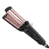 Curling Irons Professional Wave Hair Styler 3 Barrels Big Wave Curling Iron Hair Curlers Crimping Iron Fluffy Waver Salon Styling Tools x0721