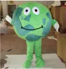 Performance Green World Earth Mascot Costumes Halloween Fancy Party Dress Cartoon Character Carnival Xmas Easter Advertising Birthday Party Costume Outfit