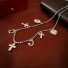 Pendant Necklaces letter cross Luxury Set with diamonds Necklace Designers Jewelry Diamonds Necklace Women Titanium Steel Gold-Plated