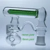 IN STOCK Green glass ash catcher with diffused perc curved ashcatcher 14 mm 18 mm joints for glass bongs water pipe