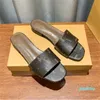 2023 Designer -Kvinnor Bottom Sandaler Designer Brown Black White Leather Slippers 35-40