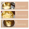 Dinnerware Sets Gold Home Soup Bowl Household Rice Round Dining Set Baby Eating Pasta Salad Kitchen Supply Single Layer Noodle Holder