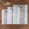 Gravestones 50st plastpåsar Tack CookiecandyBread väska förpackningspåsar för gåva smycken påsar bröllop favorit dekor väska 2022