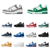 2023 Designer Sneaker Virgil Trainer Casual Chaussures En Cuir De Veau Abloh Blanc Vert Rouge Bleu Lettre Superpositions Plate-Forme De Mode De Luxe Baskets Basses Taille 36-45 Y1