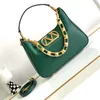 10A Rivet underarm designer shoulder bag Genuine Leather Woman Crossbody Handbag half moon shaped Hobo Bag Stud Sign Handle Clutch Totes lady wallet Purse