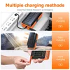 Banco de energia solar de 20000mAh com carregador de manivela de 3 cabos Powerbank para iPhone 13 Samsung S22 Xiaomi Poverbank com lanterna L230619