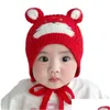 قبعة قبعة/قبعات جمجمة أزياء Skl Baby Beanie Keblush Cap Girls Boys Winter Winter Warm Dark Drop Associor