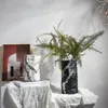 Vaser keramisk vas hand snidad svartvit modellrum mjuk dekoration torkad blommor blommor arrangör levande