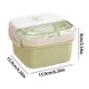 Dinnerware Sets Bento Lunch Box 2 Layers Multi-compartment Snack Salad Leak Proof Portable Containers For School Work