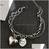 Charm Armbanden Vintage Creatief Geluk Dikke Ketting Kwast Kralen Partij Sieraden Geschenken Armband Trendy Rock Hip Hop Drop Levering