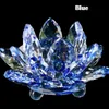 Objets Décoratifs Figurines 80Mm Cristaux De Quartz Fleur De Lotus Artisanat Verre Fengshui Ornements Guérison Maison Fête Wiccan Décor Yoga Cadeaux Souvenir 230721