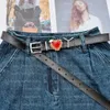 Designer Riem Vrouwen Echt Lederen Riemen Bijpassende Rode Liefde YP Brief Gesp Dunne Riem Voor Dames Gecombineerd Met Jeans Koeienhuid Tailleband Breedte 2.5Cm Hoge Kwaliteit