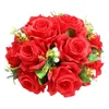 Dekorativa blommor 15st Artificial Rose Ball Arrangement Bouquet Road Lead Decoration Centerpiece Imulation Flower For Wedding