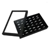 JABITLY TOCKES 36-SLOT ROUNT ROUND PLAID Pudełko Organizator Tray Kolczyź