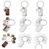 Key Rings Sublimation Blank Keychain Pendant Zinc Alloy Diy Creative Gift Metal European And American Keychains Accessories Wholesale Dh1R3