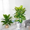 Decoratieve objecten beeldjes 30 bladeren grote tropische nepplant kunstmatige palmboom groene banyanplanten plastic bananenblad voor huis tuin winkeldecoratie L230724