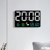 Horloges murales haute définition grand écran horloge température et humidité affichage météo multifonction couleur alarme numérique
