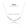 Ожерелье из бисера Персонализированная кулон кода Морса для женщин из нержавеющей стали, ключица, цепочка, семейные подарки, подарки по доставке ювелирных изделий DHFD