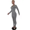 Designer jumpsuits kvinnor bodycon rompers höstkläder långärmad solid jumpsuits En bit kläder mager overaller leggings casual streetwear grossist 8467