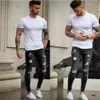 Męskie dżinsy S4xl Elastyczne motocyklowe motocyklowe dżinsy chude zniszczone nagrane Slim Fit Denim Penci Canted Dżinsy dla mężczyzn jasnoniebieskie streetwear 230724