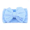 Hair Accessories Born Baby Headband For Girls Elastic Knit Children Turban Bows Soft Nylon Kids Headwear