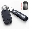 Keychains Lanyards Kymco S350xciting People의 가죽 키 케이스 커버 250 DTX360 KRV180 원격 보호 쉘 키 체인 액세서리 J230724