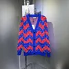 projektantka marki damska sweter z dzianinem litera kardigan damskie damskie haft haftowy dzianinowy kurtka z długim rękawem