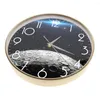 Zegary ścienne Niebieskie Widok Ziemia z powierzchni księżyca Nowoczesny design drukowany zegar do salonu Planet Landscape Space Decor Watch zegarek