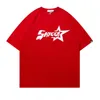 MEN S T ROMTS 1988 Streetwear American Alphabet Star Print T Shirt Harajuku Vintage Red Women S Y2K Tops مع ملابس قاعدة L230724