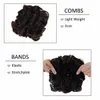 Sintético Coque de Cabelo Sintético Chignon Desarrumado Faixa de Cabelo Encaracolado Elástico Enrolado Postiços de Cabelo Falso Para Mulheres Grampos de Cabelo Preto Marrom 230724