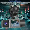 Car DVR 3 каналы для автомобильного видеорегистратора 1080p Ночное видение Двойное управление на днештуты 170 ° Широколона DVR -монитор камеры x60