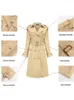 Vrouwen Trenchcoats Lente Herfst Jas Voor Vrouwen 2023 Mode Double Breasted Elegante Met Riem Overjas Plus Size Casual lange