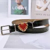 Designer Belt Women äkta läderbälten Matchande Red Love YP Letter Buckle Thin Belt för damer i kombination med jeans kohud midjebandbredd 2,5 cm hög kvalitet