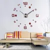 Wall Clocks 3D Clock Mirror Stickers Creative DIY Removable Art Decal Sticker Home Decor Living Room Quartz Needle 30#