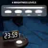 Skrivbordsklockor kreativa LED -vibrationsvattenklocka multifunktionella dubbla USB -laddning Mute Bedside Luminous Justera automatiskt ljusstyrka 230721