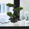 Objetos decorativos Figuritas Bonsai falso Pequeño mini árbol Adornos artificiales Decorativos al aire libre Plantas de imitación Baño Decorar Hogar Interior L230724