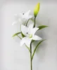 Kwiaty dekoracyjne sztuczny kwiat prawdziwy dotyk Lily Decor do prezentów ślubnych Hi-Q 6pcs 3 głowy 75 cm