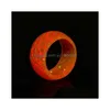 Anéis de banda Fashion Colorf Luminous Sile Women Jewelry Glow In The Dark Dedo Ring For Man Gift Drop Delivery Dhkp5