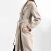 Dames Trenchcoats 2023 Herfst Dames Jas Effen Kleur Double Breasted Halflange Met Riem Overjas Winter Ruimvallend Casual Grote maten Dames Uitloper L230724