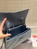 Şık denim çanta aynası kalitesi 1: 1 dimi iç deri kadın kum saati omuz çanta zinciri tasarımcı çantaları lüks b harf çanta