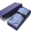 Bow Ties High-quality Set For Men Burgundy With Neckties Cufflinks Square Towel Gift Box Office Banquet Swallowtail Accessories