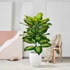 Decoratieve objecten beeldjes 30 bladeren grote tropische nepplant kunstmatige palmboom groene banyanplanten plastic bananenblad voor huis tuin winkeldecoratie L230724