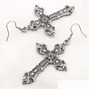 Charm 20Pair Cross Charms Dangle Drop Oorbellen Ketting Vrouwen Barok Goth Gothic Vintage Fashion Statement Metalen Sieraden Accessoires Dh4Hy