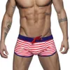 Maillots de bain pour hommes été hommes rayé maillot de bain Sexy côté fendu maillot de bain Sport plage surf mâle séchage rapide pochette Boxer Shorts 230724