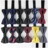 Bow Ties Design Mix Colors Classic Tie Floral Mens Bowtie Polyester Jacquard Plaid Bows Male Party Wedding Fashion Accessories Drop D Dhsox