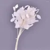 Flores decorativas MBF Hojas de concha artificial Abanico de plata Simulación de hierba Ramo de hojas de manzana Fiesta Decoración de la boda Plantas falsas de alta calidad