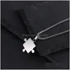 Pendant Necklaces Designer Lover Paired Puzzle For Women Men Fashion Stainless Steel Couple Necklace Friendship Jewelry Gifts 1 Pair Drop De