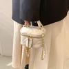 2023 Spring/Summer New Mini Lipstick Bag Lingge Chain Key Handbag Fashion Axel Bag