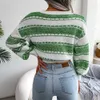 Jerseys y suéteres de punto de manga larga con farol informal para mujer Otoño Invierno 2023 Crop Top